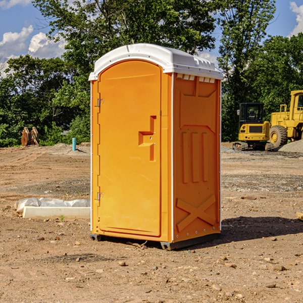 how often are the portable restrooms cleaned and serviced during a rental period in Wentworth